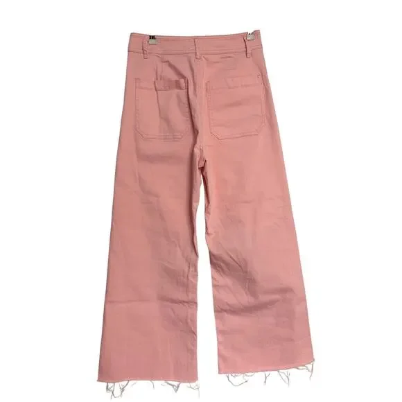Every Pink Wide Leg Crop Denim Jean Pant size 10 - Picture 4 of 7